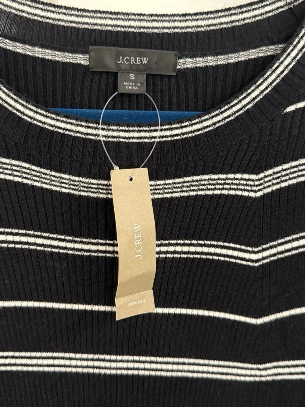 J.CREW Women's Striped Knit Long Sleeve Sweater Dress NWT Size Small